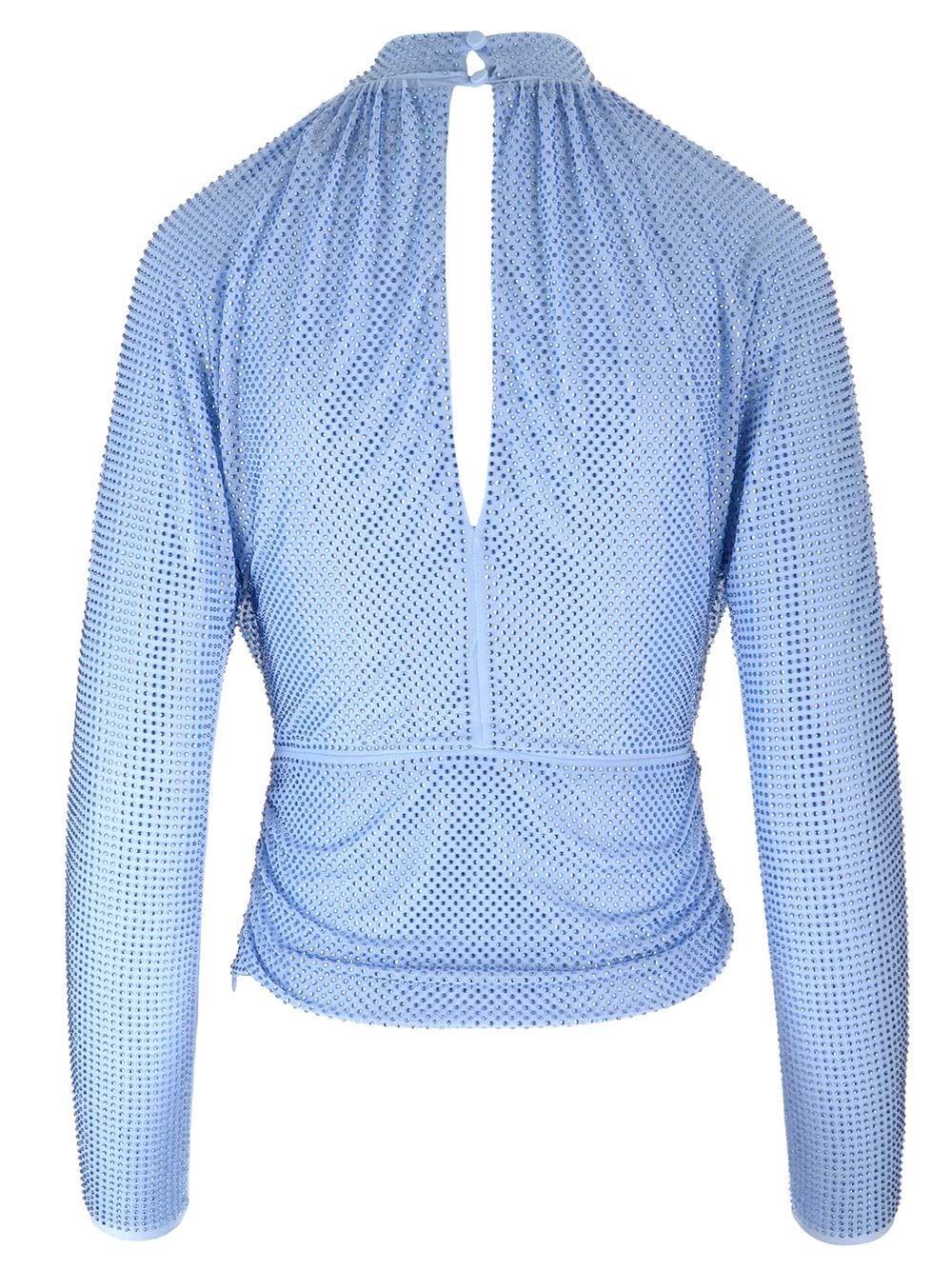 Al Duca D'Aosta Self-portrait Top In Rete Con Strass