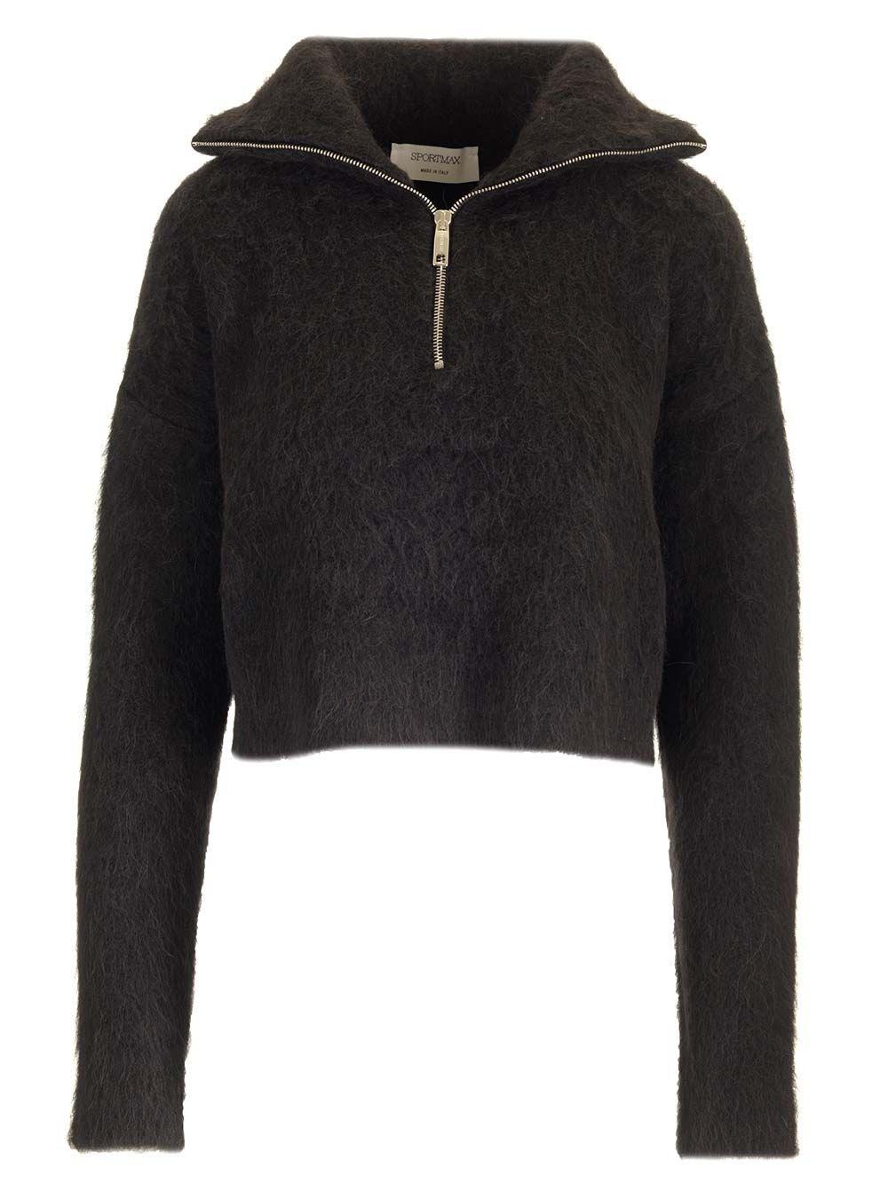 Al Duca D'Aosta Sportmax Maglia mezza zip in alpaca