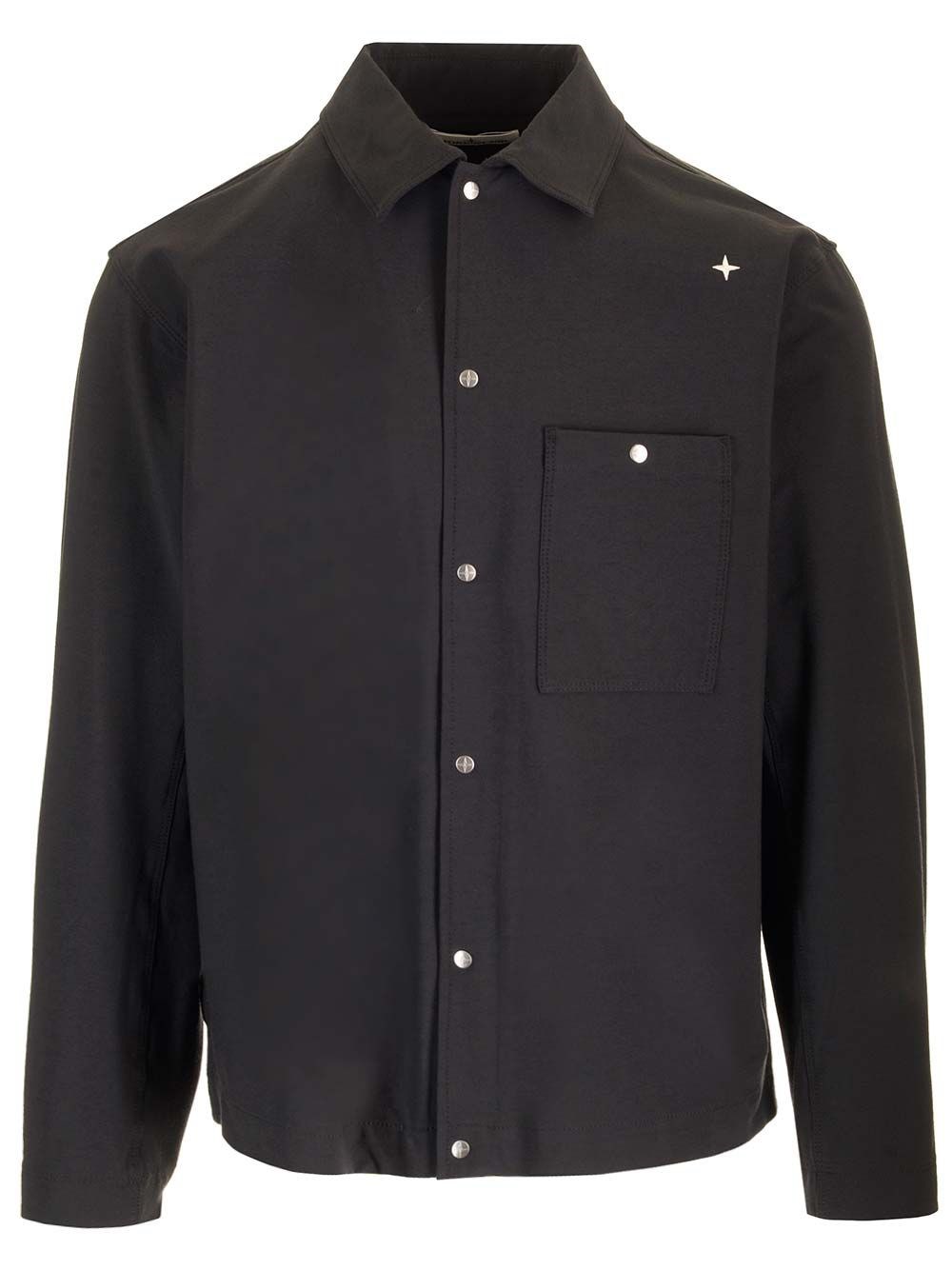 Al Duca D'Aosta Stone Island Overshirt in misto lana bi-stretch