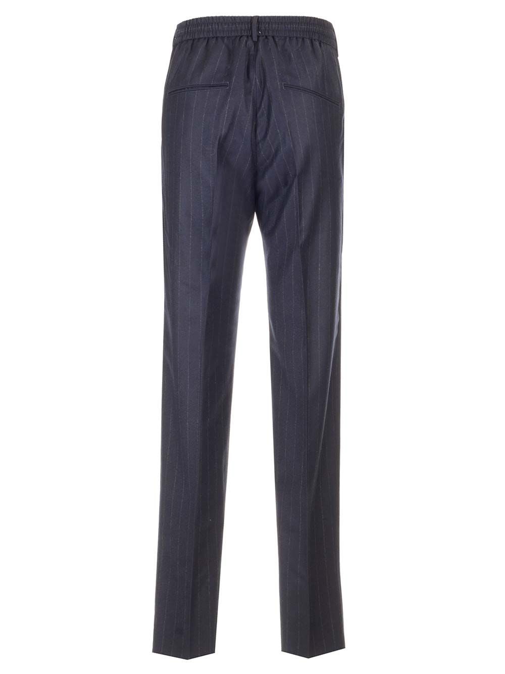 Al Duca D'Aosta Tagliatore PANTALONE GESSATO MODELLO ICOMAN COULISSE FLANELLA