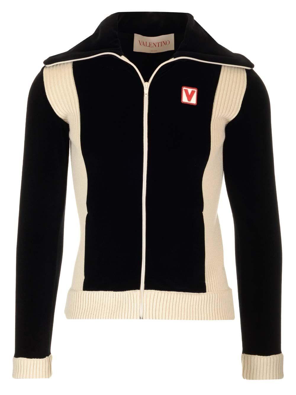 Al Duca D'Aosta Valentino Garavani Felpa in ciniglia con patch