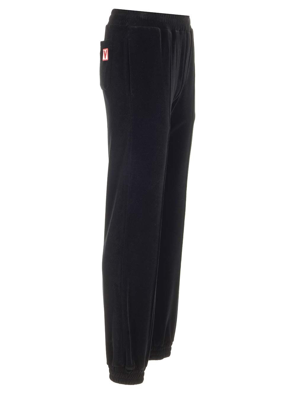 Al Duca D'Aosta Valentino Garavani Jogger Nero In Ciniglia