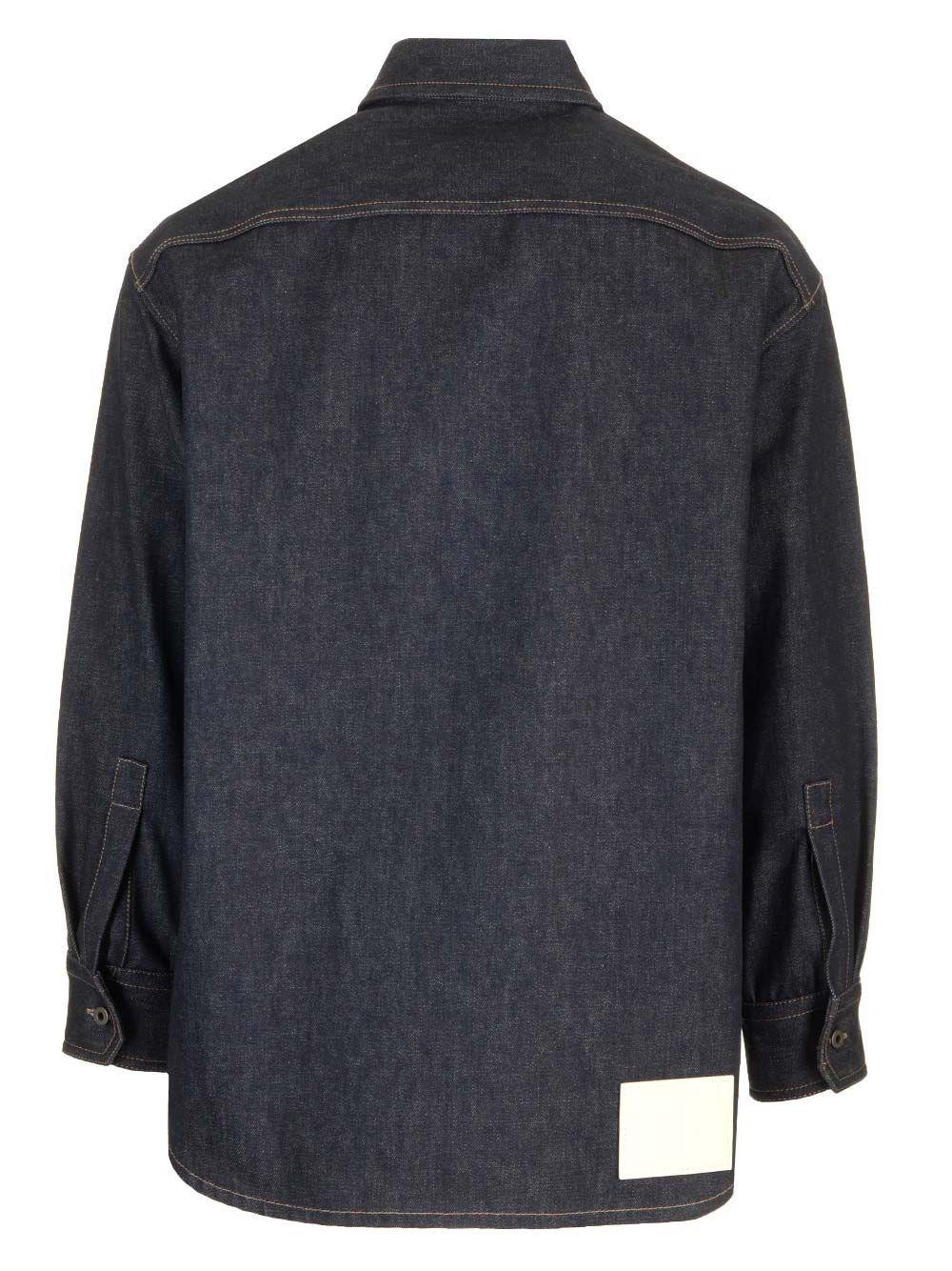 Al Duca D'Aosta Valentino Garavani Overshirt In Denim