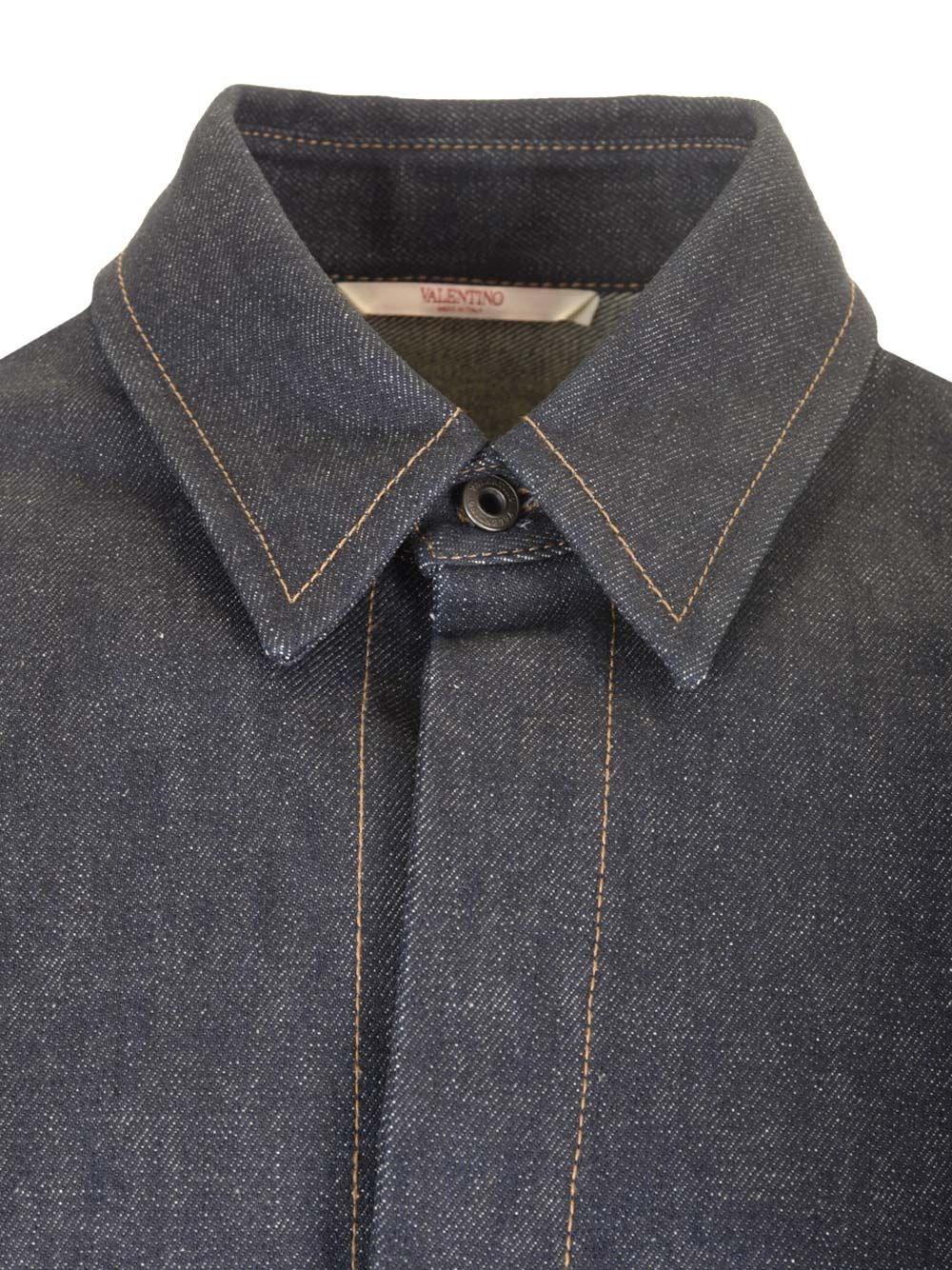 Al Duca D'Aosta Valentino Garavani Overshirt In Denim
