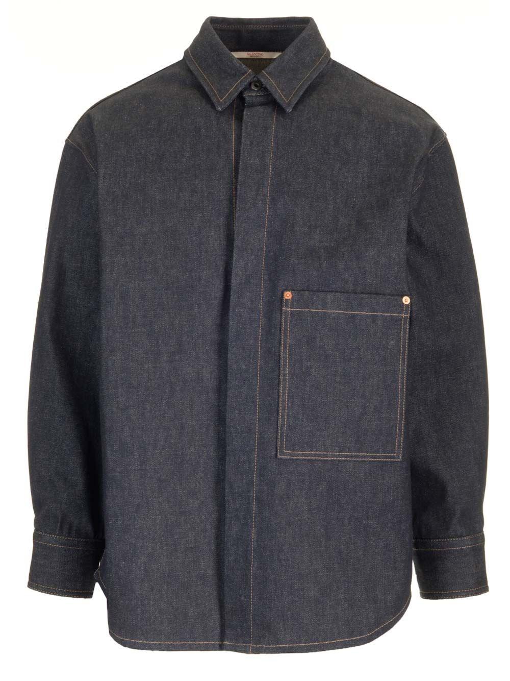 Al Duca D'Aosta Valentino Garavani Overshirt in denim