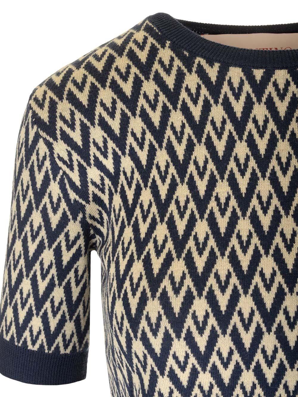 Al Duca D'Aosta Valentino Garavani Top In Lana "Toute La V"