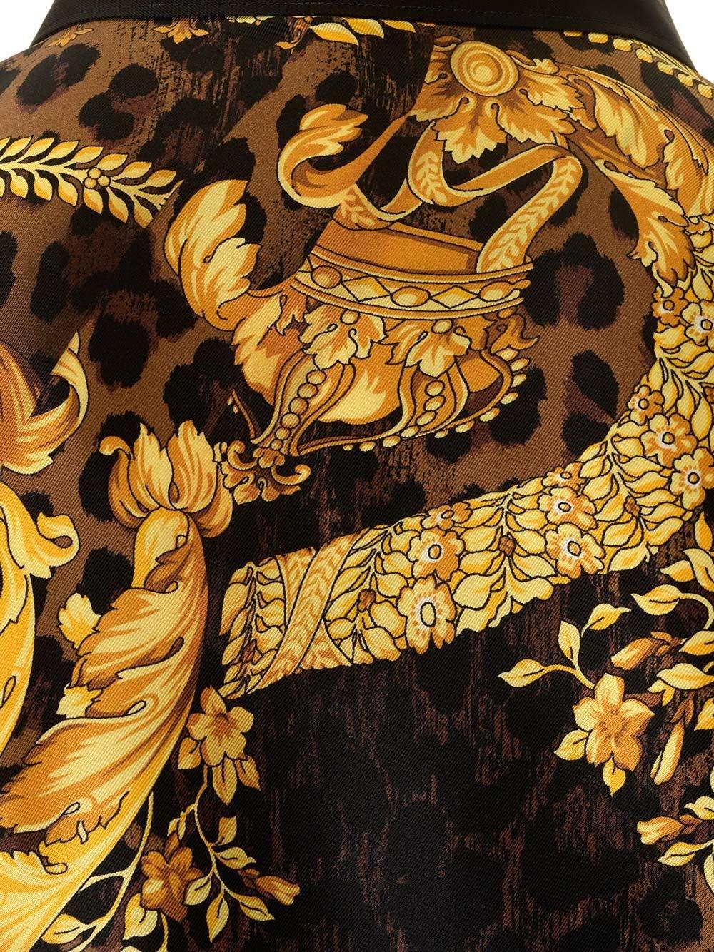 Al Duca D'Aosta Versace Camicia In Seta Wild Barocco Illusion