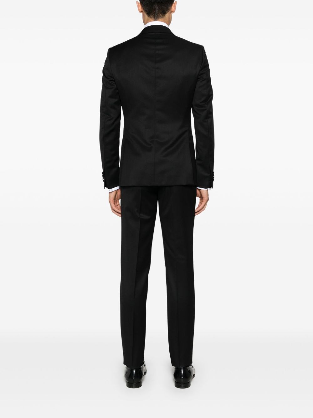 Al Duca D'Aosta Zegna Abito Da Sera In Lana E Mohair Nero