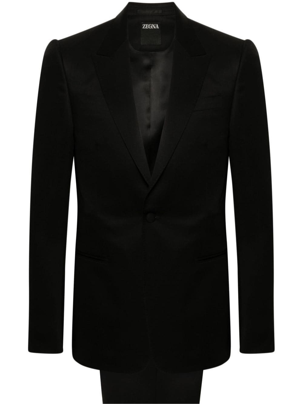 Al Duca D'Aosta Zegna Abito da sera in lana e mohair nero