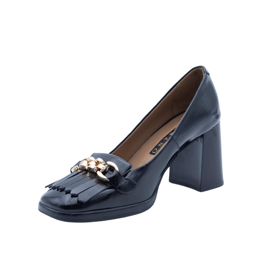 ALBANO Decolletè Nero Con Frangia