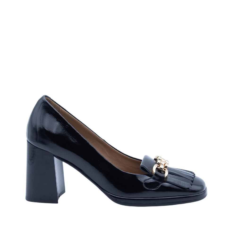 ALBANO Decolletè nero con Frangia