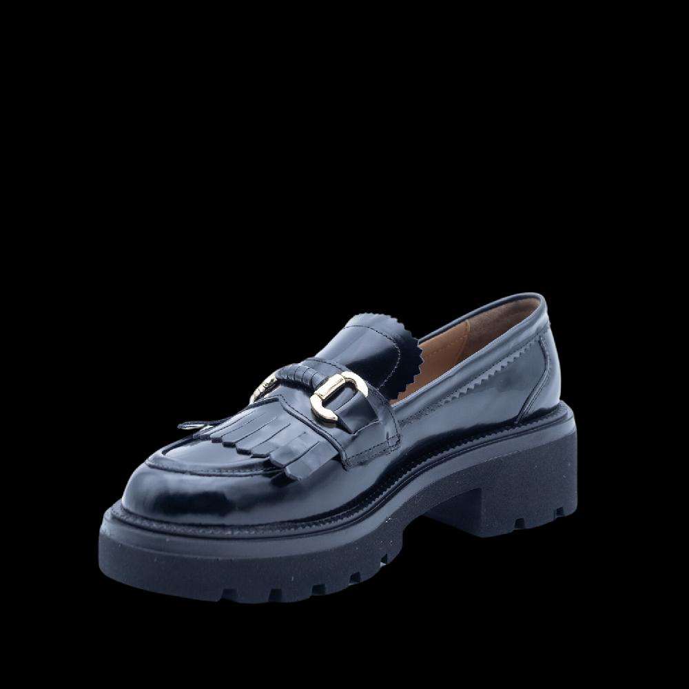 ALBANO Mocassini Neri Con Frangia