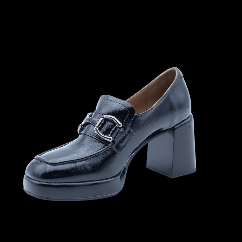 ALBANO Mocassino Nero Con Tacco