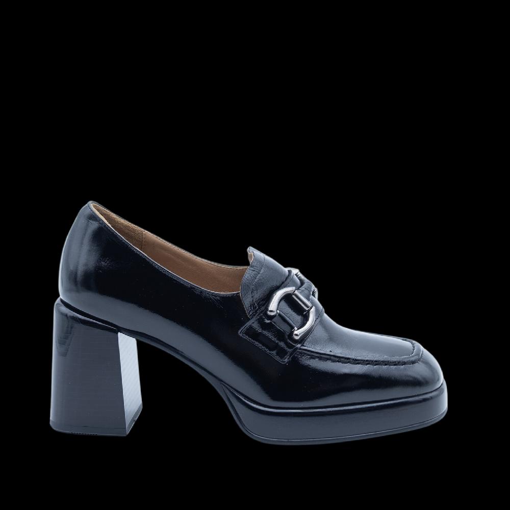 ALBANO Mocassino nero con tacco