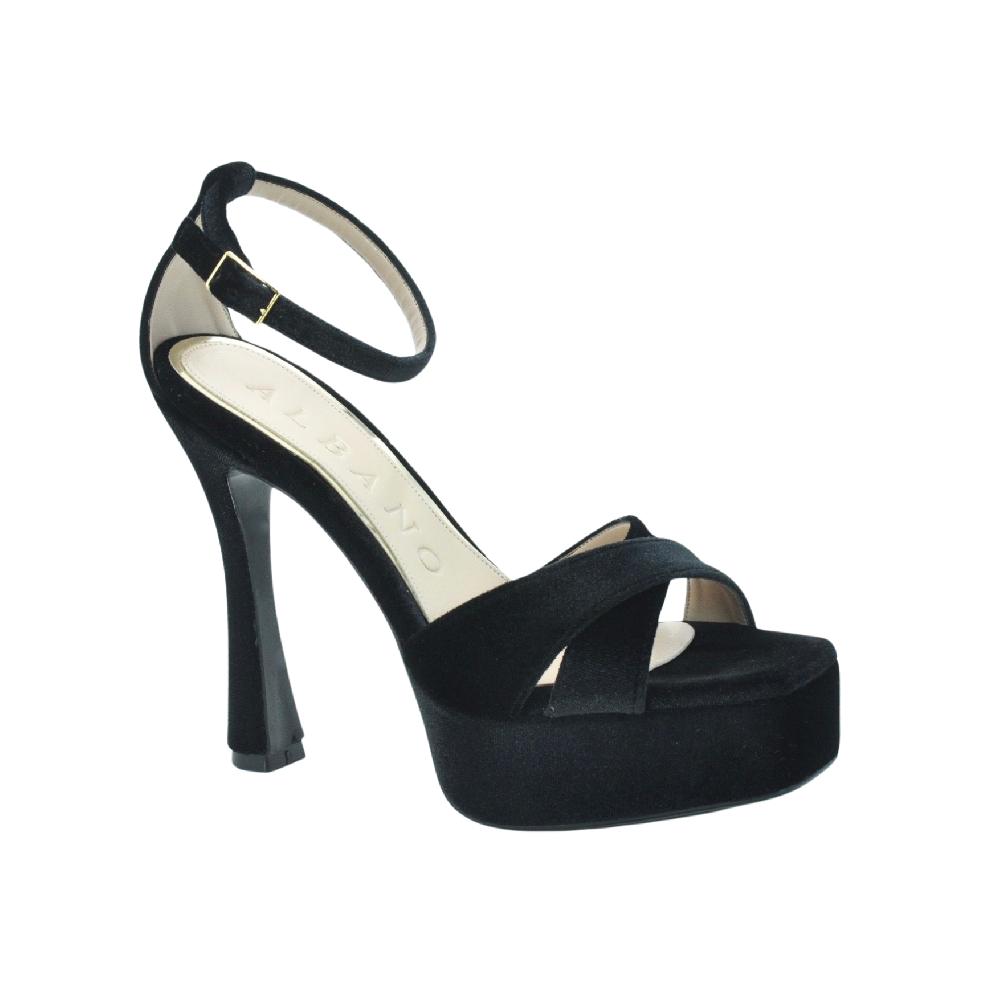 ALBANO Sandali In Velluto Neri