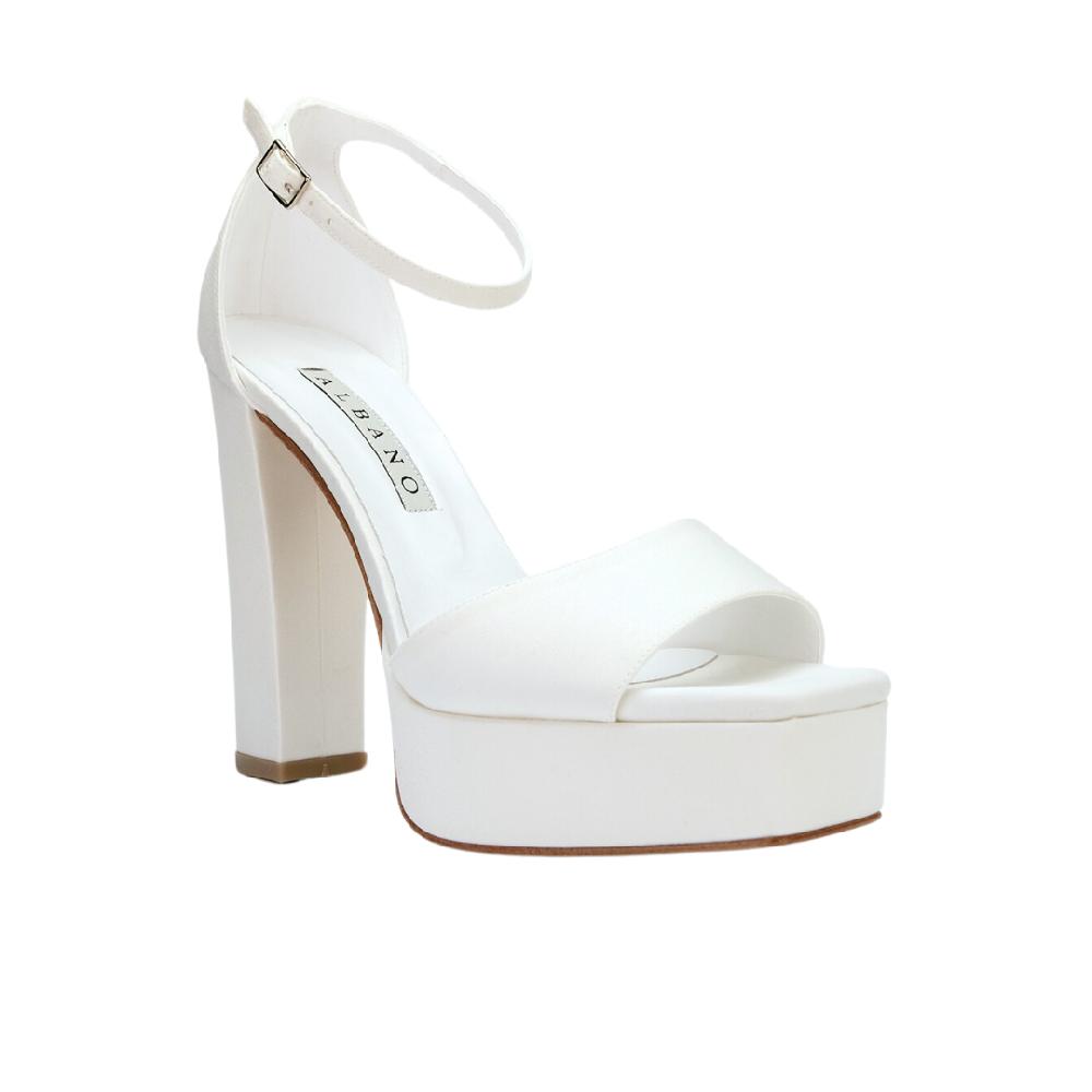 ALBANO Sandali Sposa Con Plateau