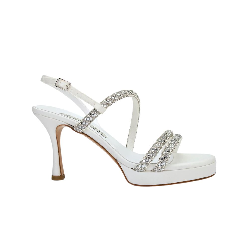 ALBANO Sandali sposa con strass