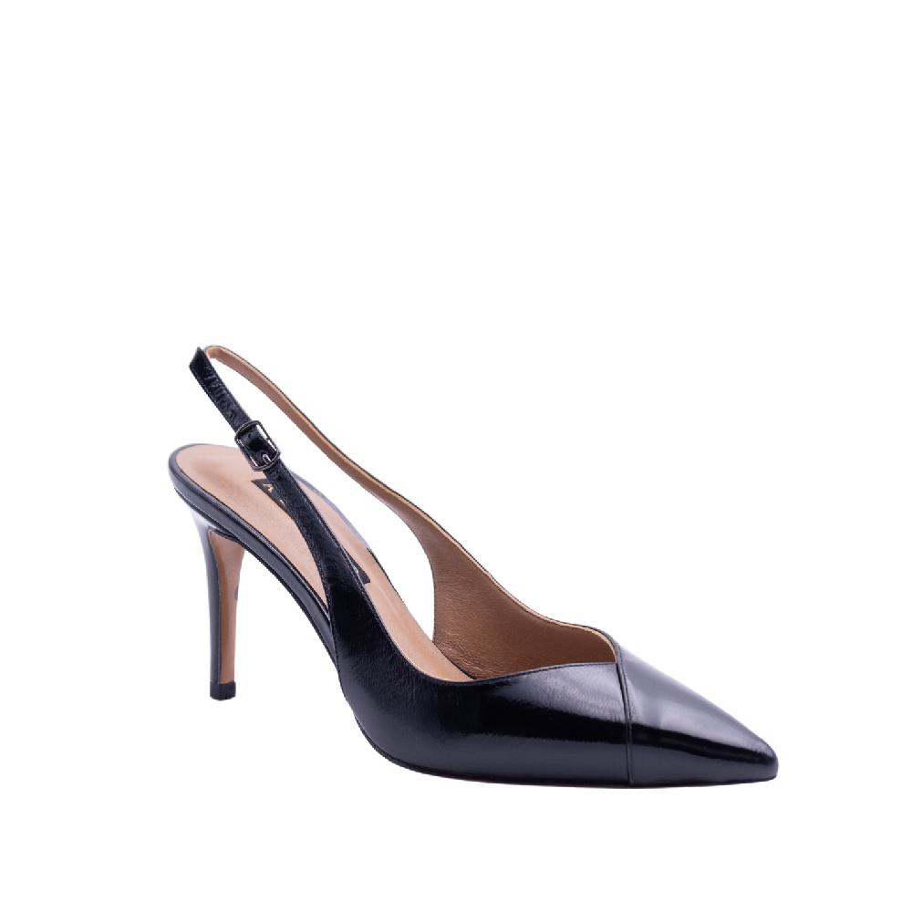 ALBANO Slingback Vernice Nera