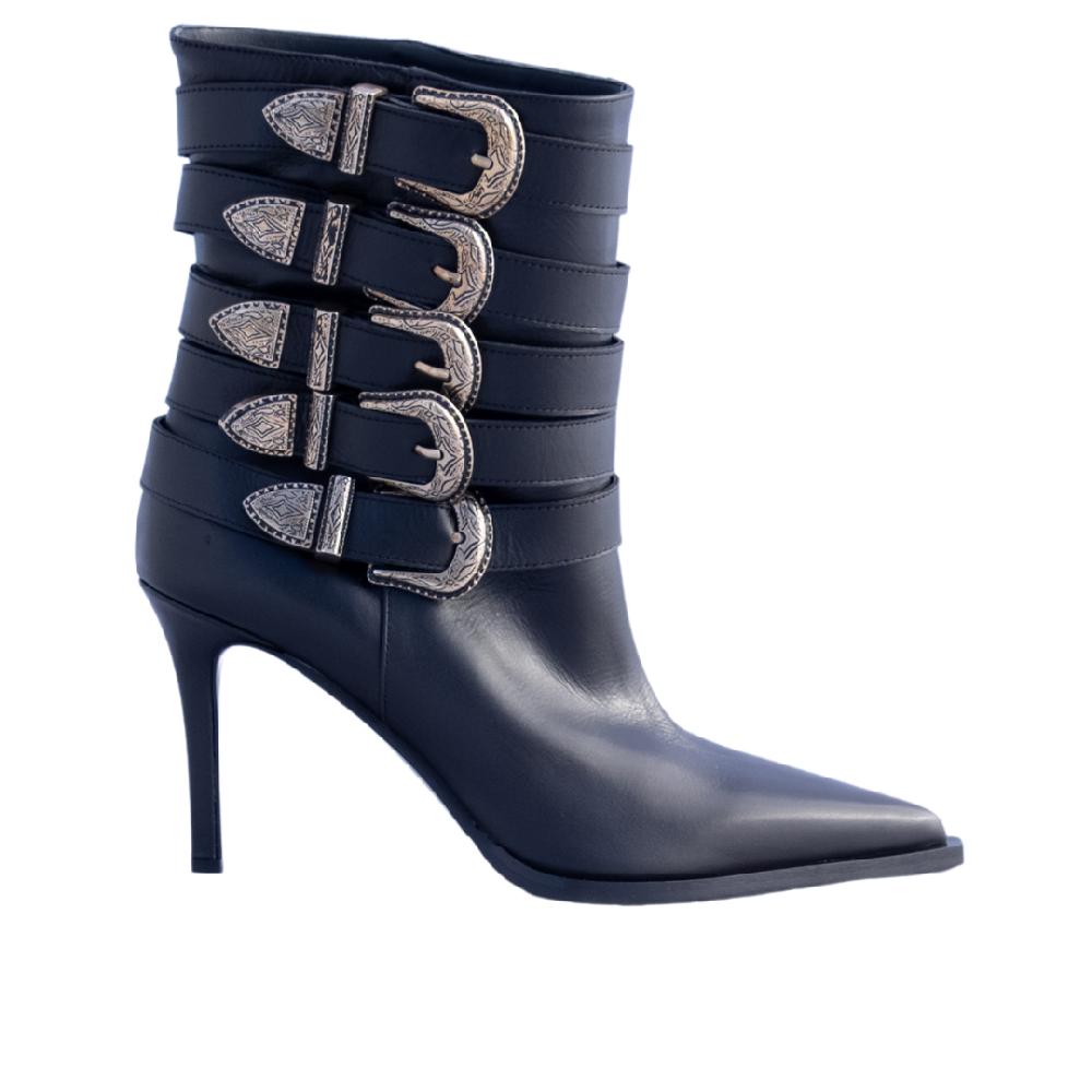 ALBANO Tronchetti neri con fibbie