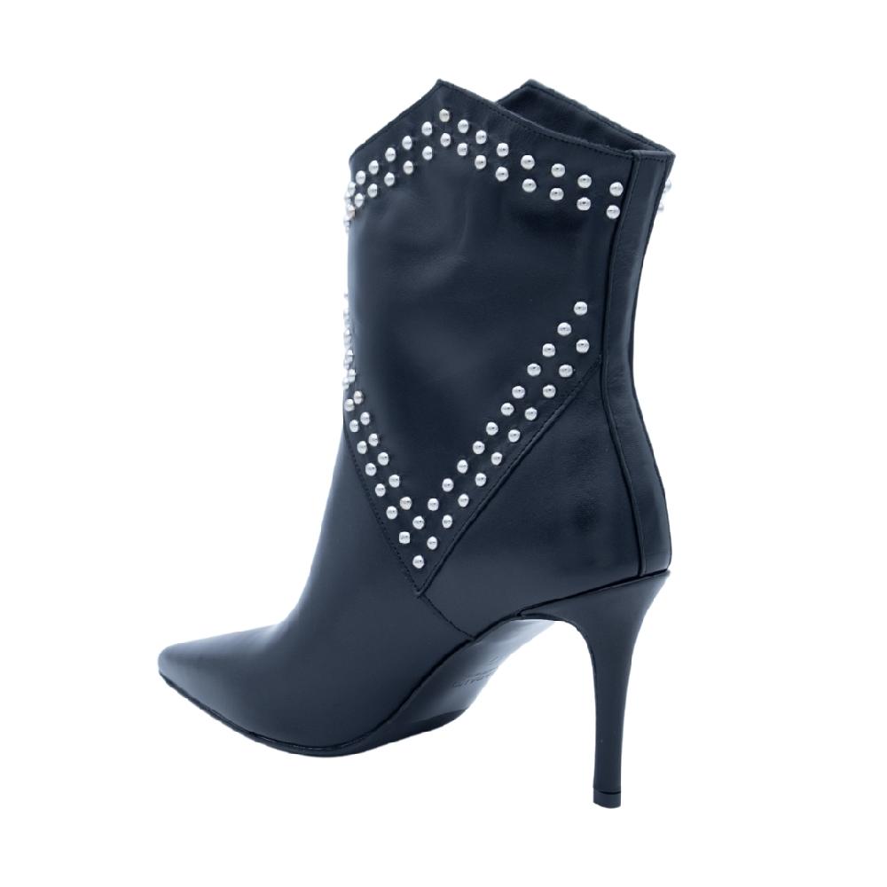 ALBANO Tronchetto Nero Con Borchie