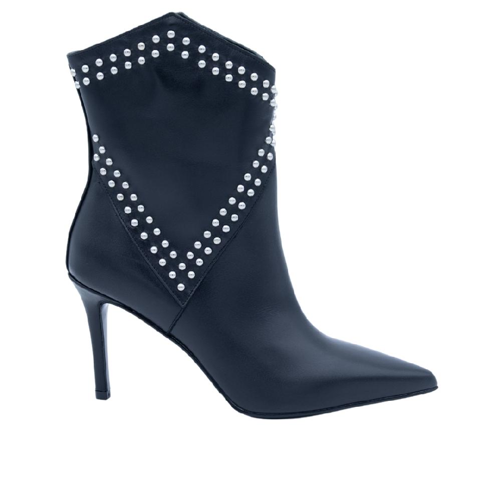 ALBANO Tronchetto nero con borchie