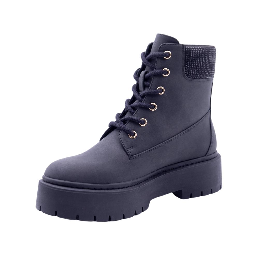 ALBANO VANITY Anfibi Neri Con Strass