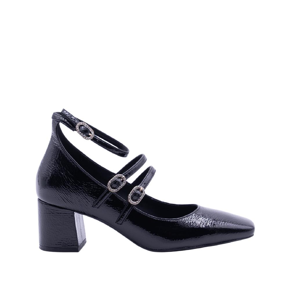 ALBANO VANITY Decolletè nero con cinturini