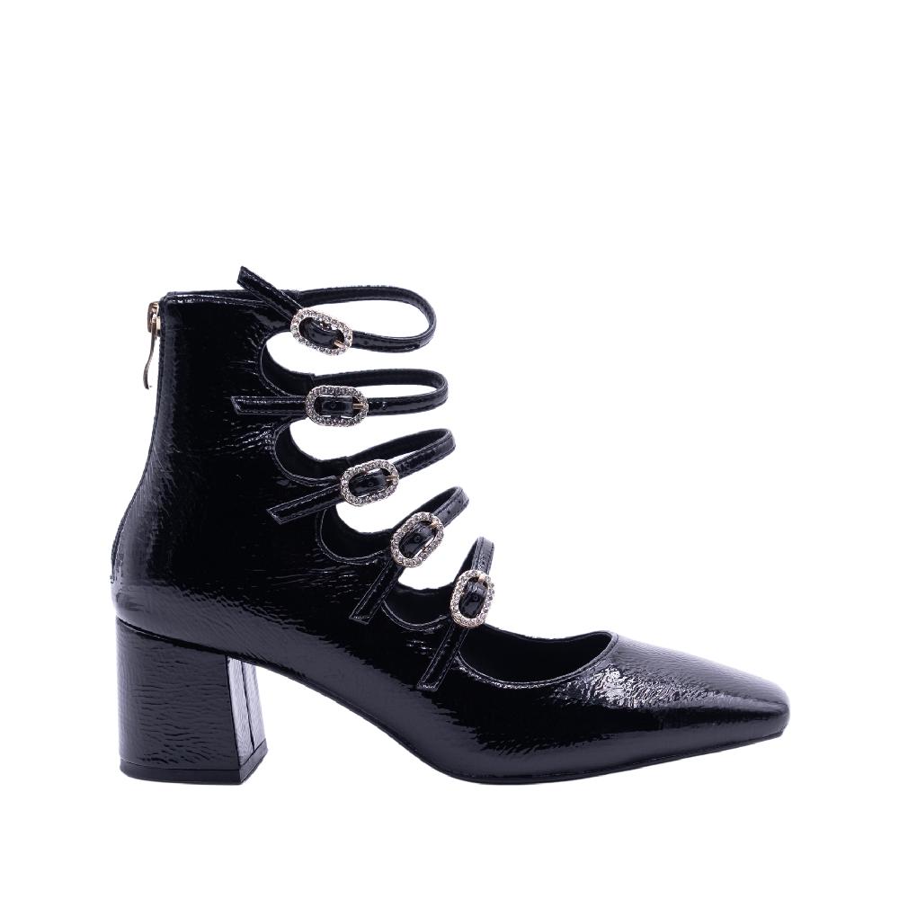 ALBANO VANITY Decolletè nero con cinturini