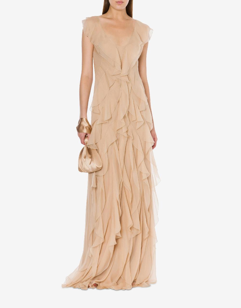 Alberta Ferretti Abito In Chiffon Organico Cocktail