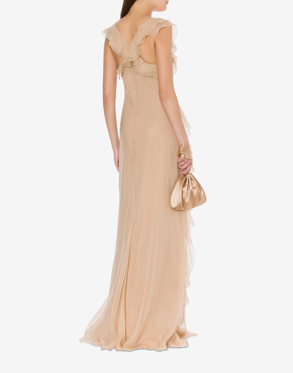 Alberta Ferretti Abito In Chiffon Organico Cocktail
