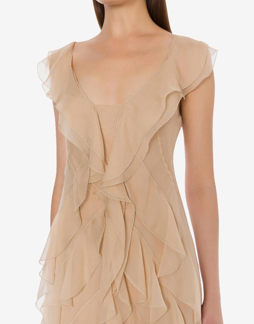 Alberta Ferretti Abito In Chiffon Organico Cocktail