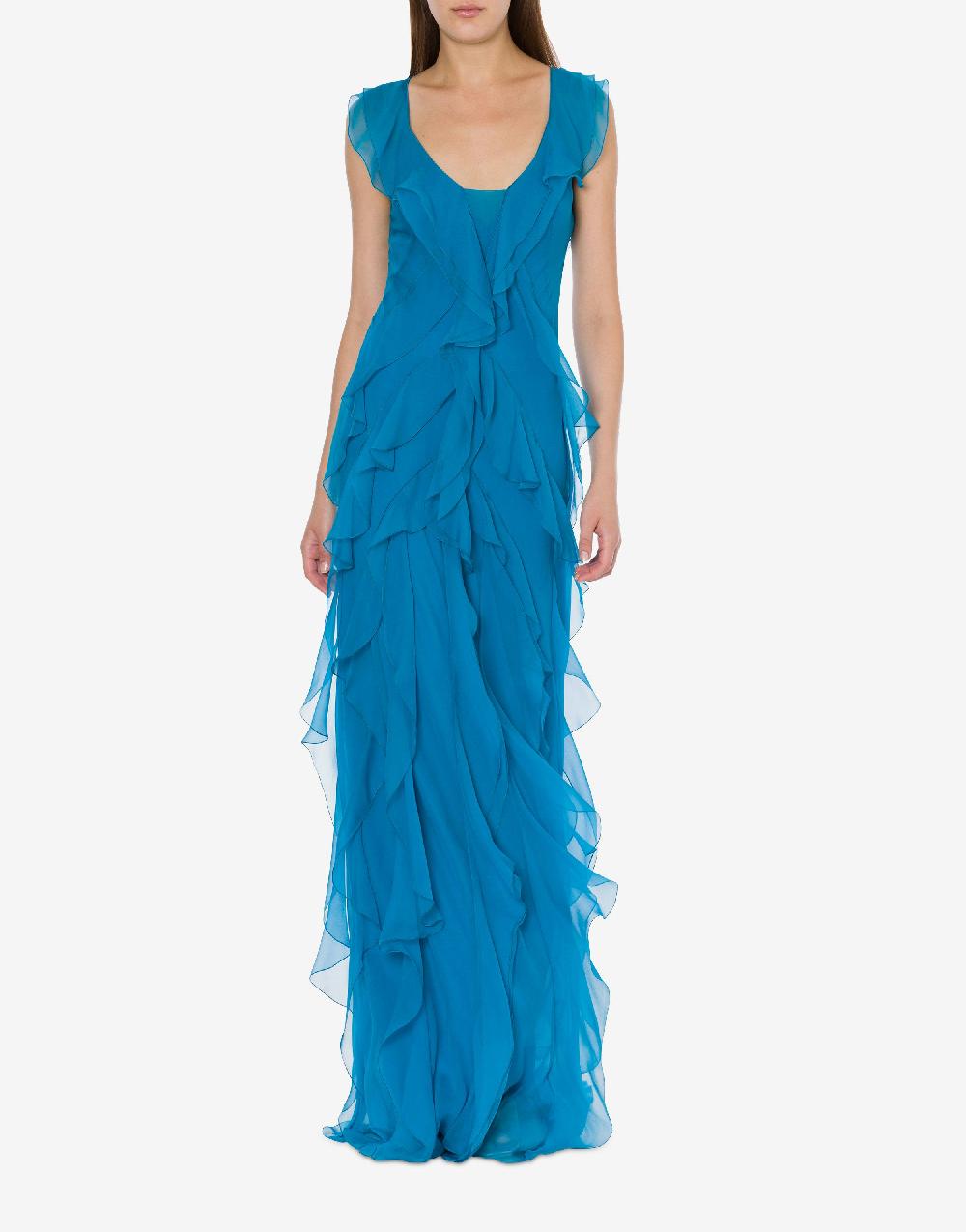 Alberta Ferretti Abito In Chiffon Organico Cocktail
