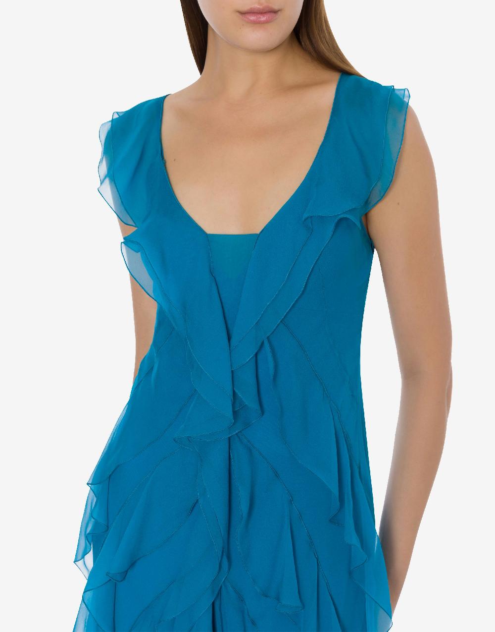 Alberta Ferretti Abito In Chiffon Organico Cocktail