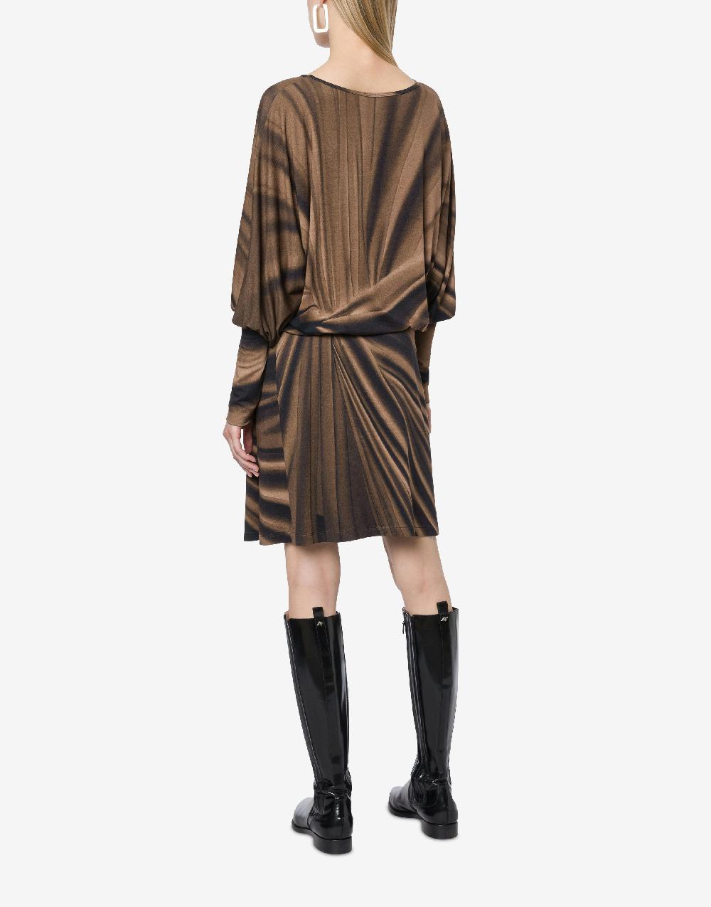 Alberta Ferretti Abito In Jersey Con Stampa Drappeggio