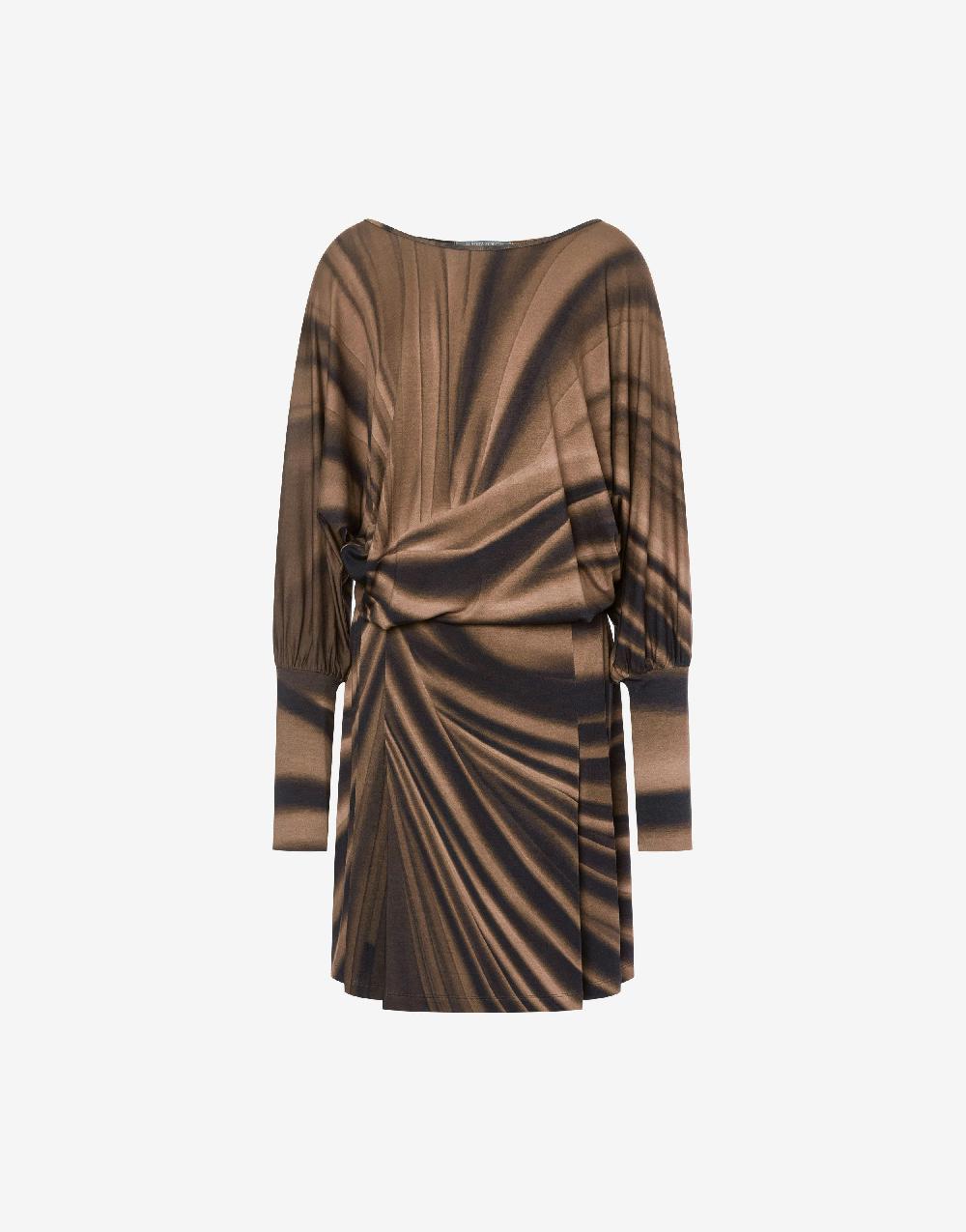 Alberta Ferretti Abito in jersey con stampa Drappeggio