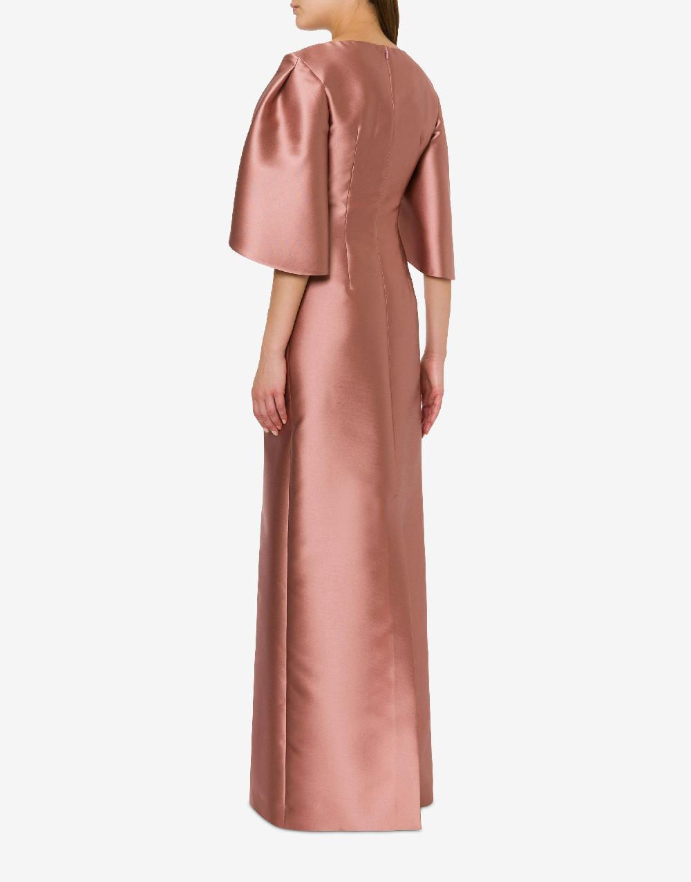 Alberta Ferretti Abito In Mikado Con Maniche Tulipano