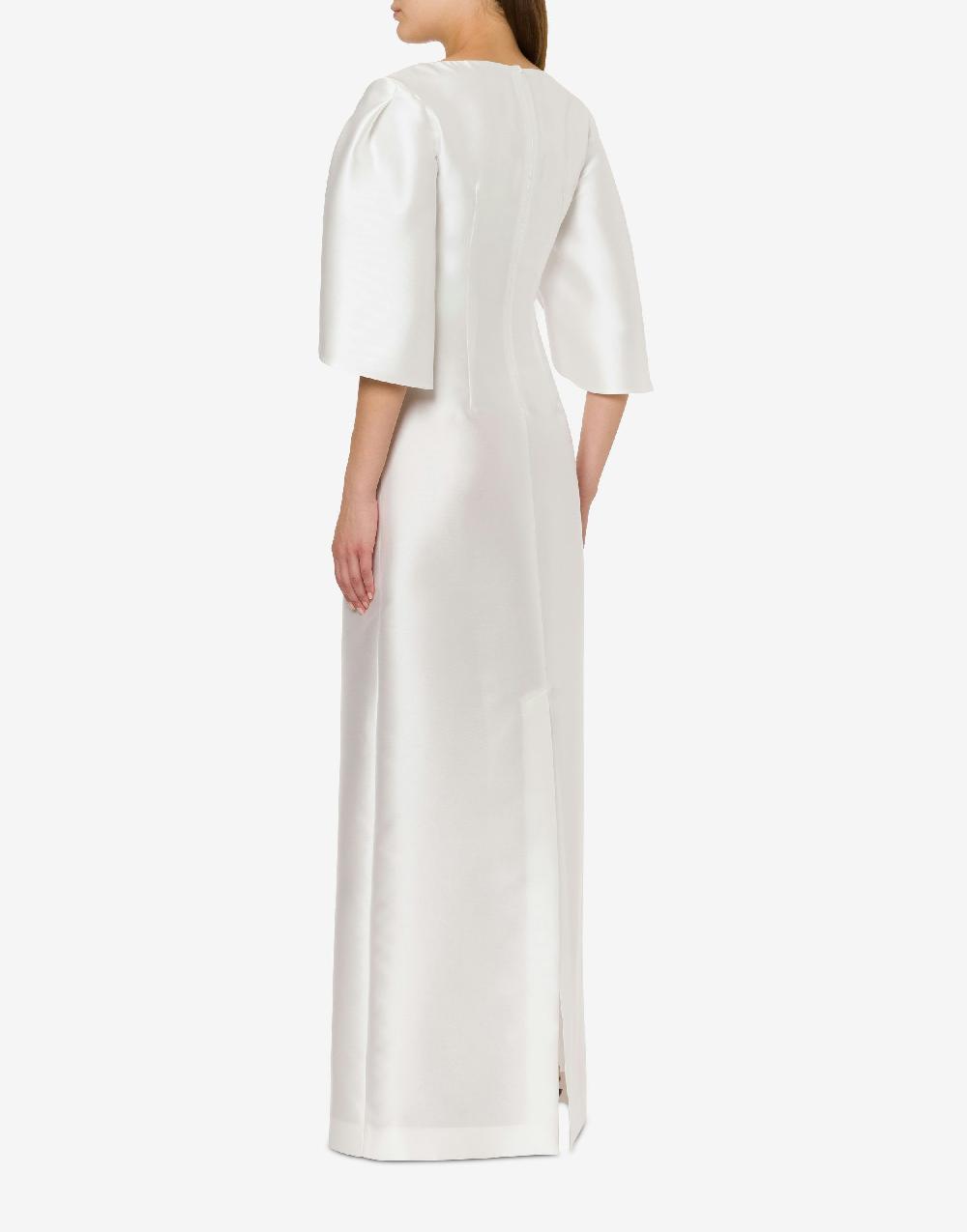 Alberta Ferretti Abito In Mikado Con Maniche Tulipano