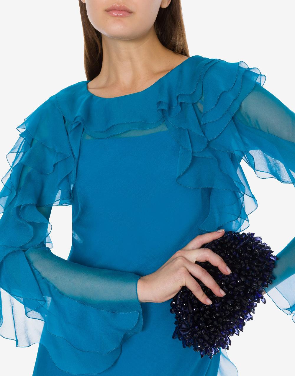 Alberta Ferretti Abito Lungo In Chiffon Organico Cocktail