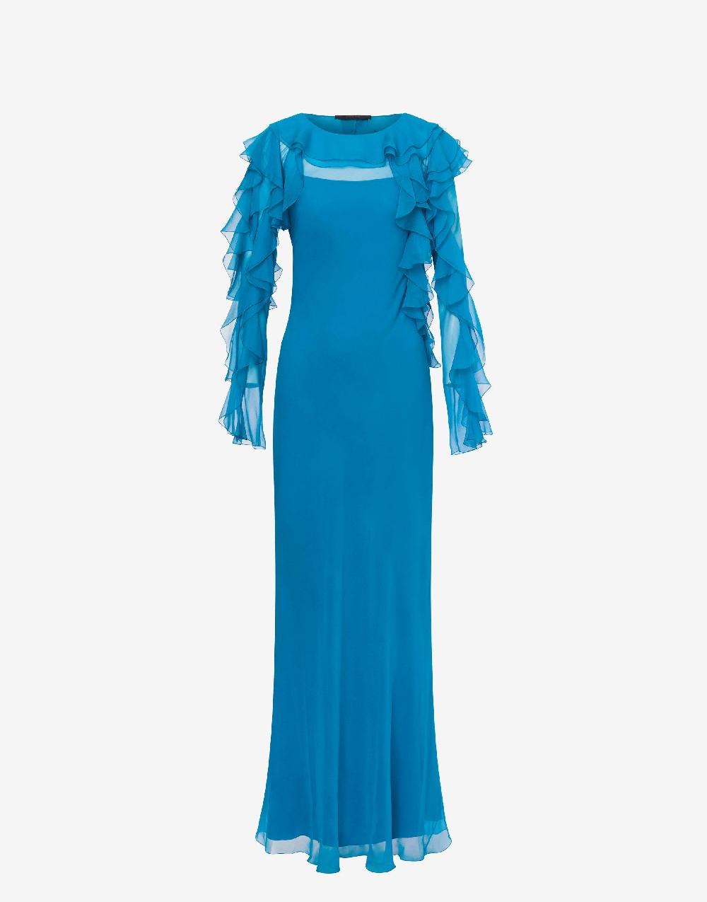 Alberta Ferretti Abito lungo in chiffon organico Cocktail