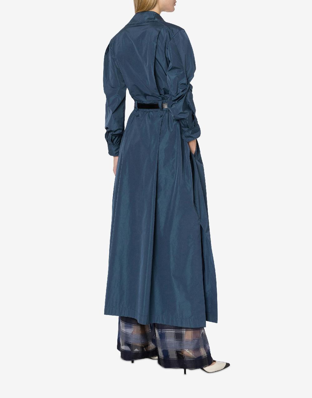 Alberta Ferretti Abito Lungo In Taffetas con Cintura