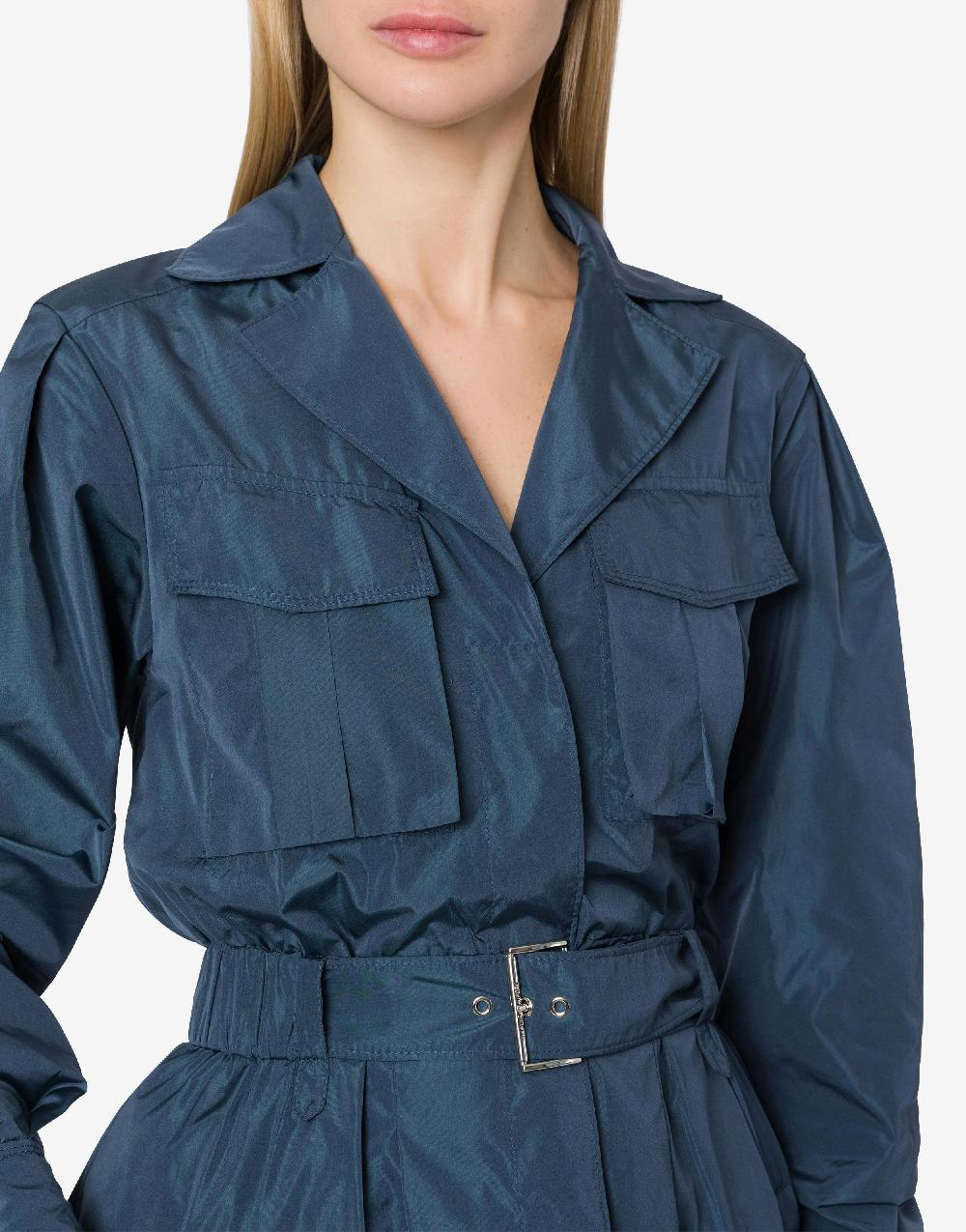 Alberta Ferretti Abito Lungo In Taffetas con Cintura