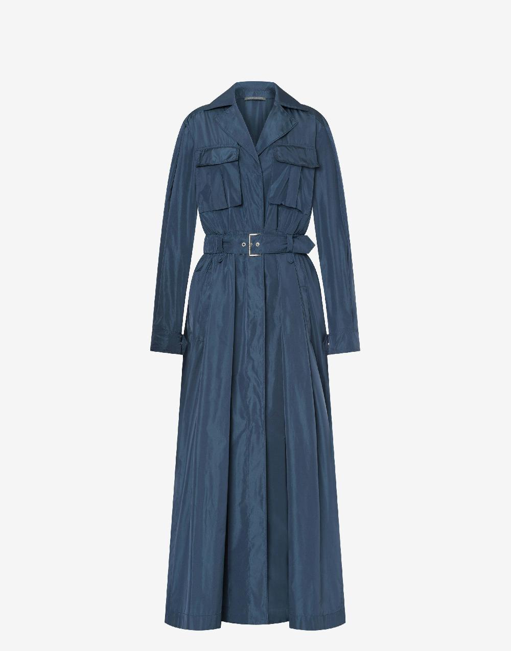 Alberta Ferretti Abito lungo in taffetas con cintura