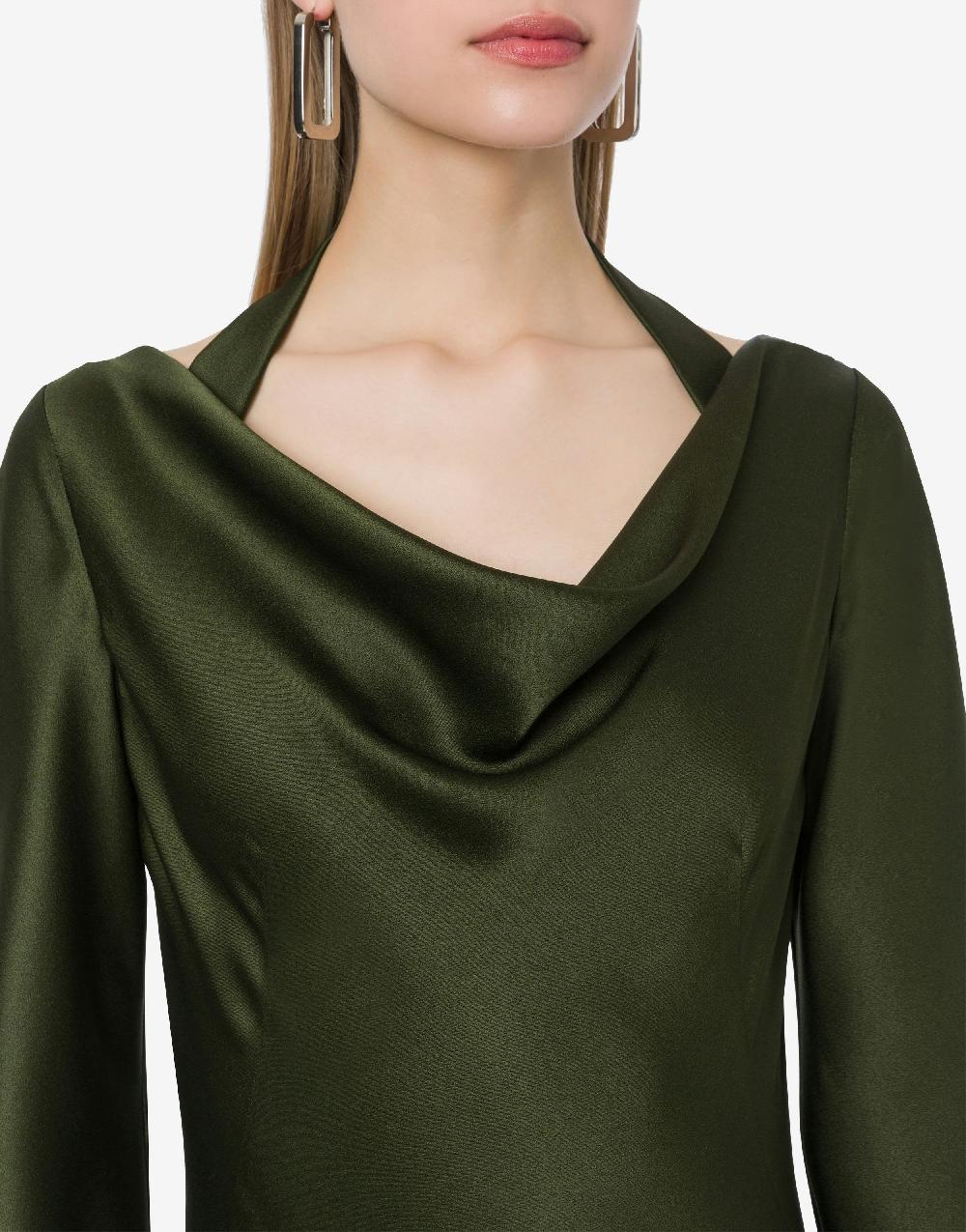 Alberta Ferretti Abito Longuette In Raso