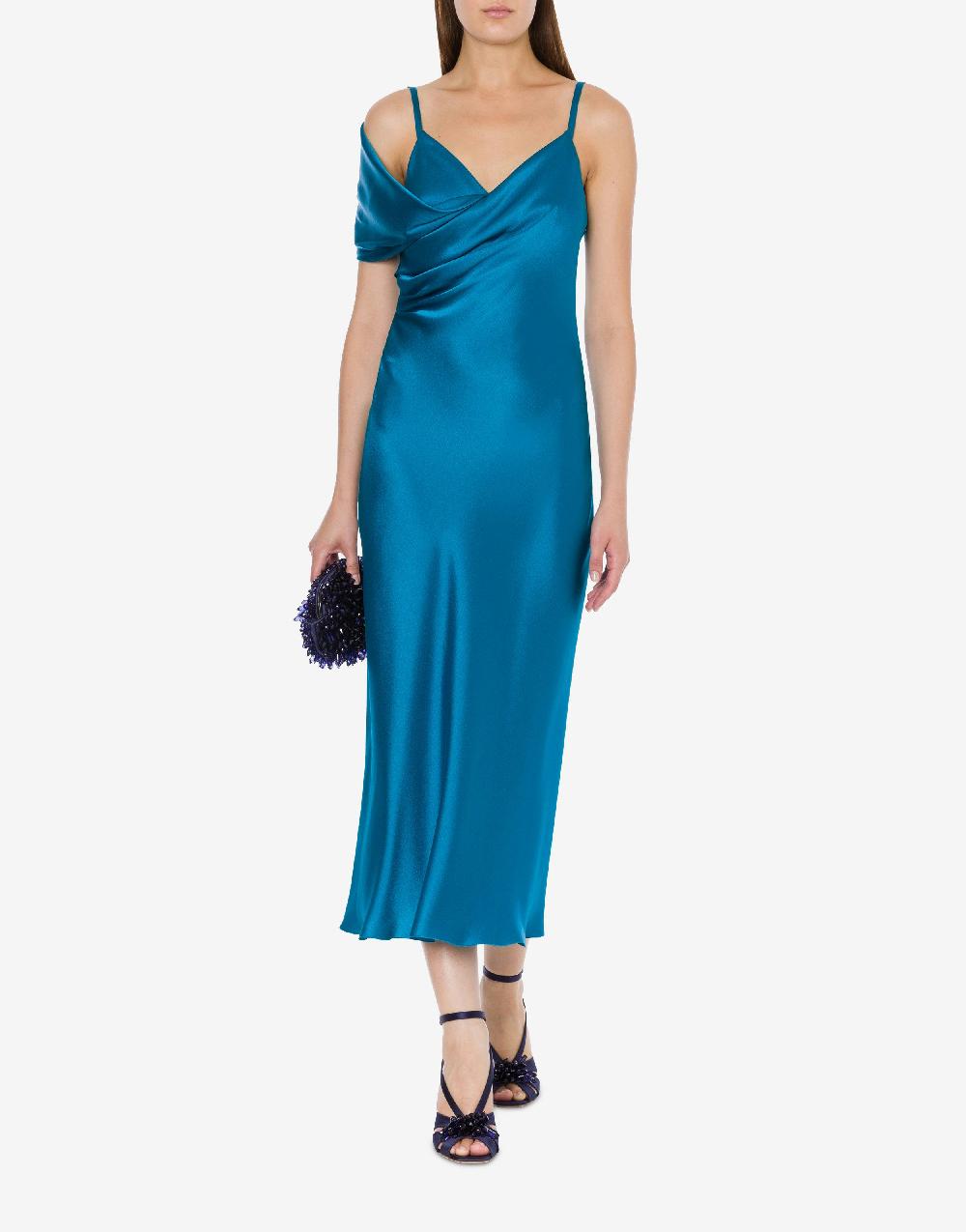 Alberta Ferretti Abito Longuette In Raso Cocktail