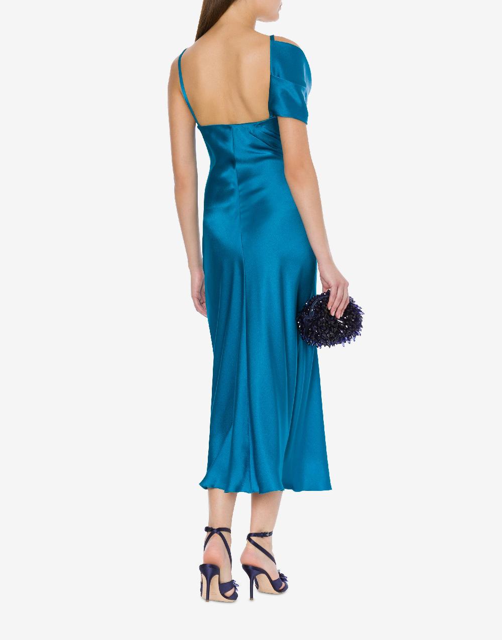 Alberta Ferretti Abito Longuette In Raso Cocktail