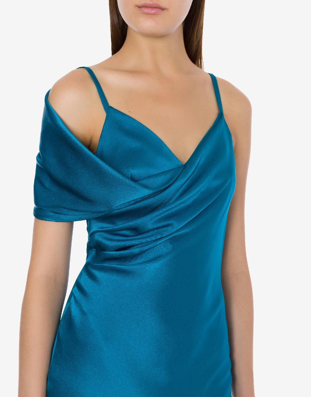 Alberta Ferretti Abito Longuette In Raso Cocktail