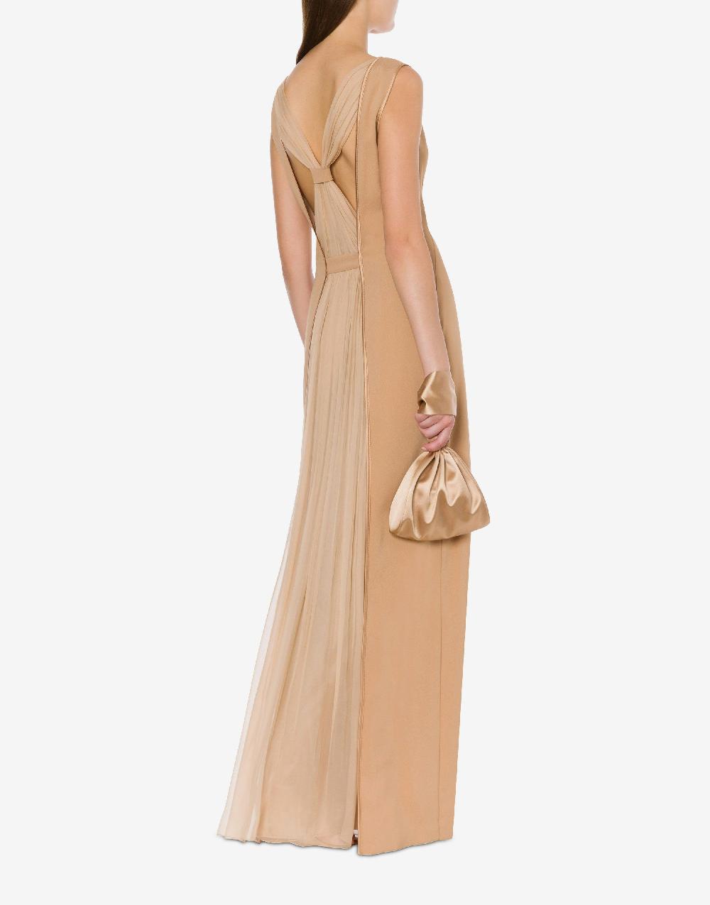 Alberta Ferretti Abito Lungo In Enver Satin