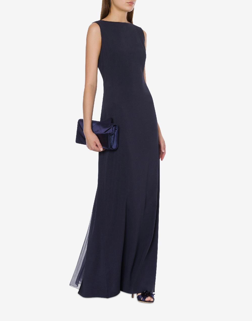 Alberta Ferretti Abito Lungo In Enver Satin