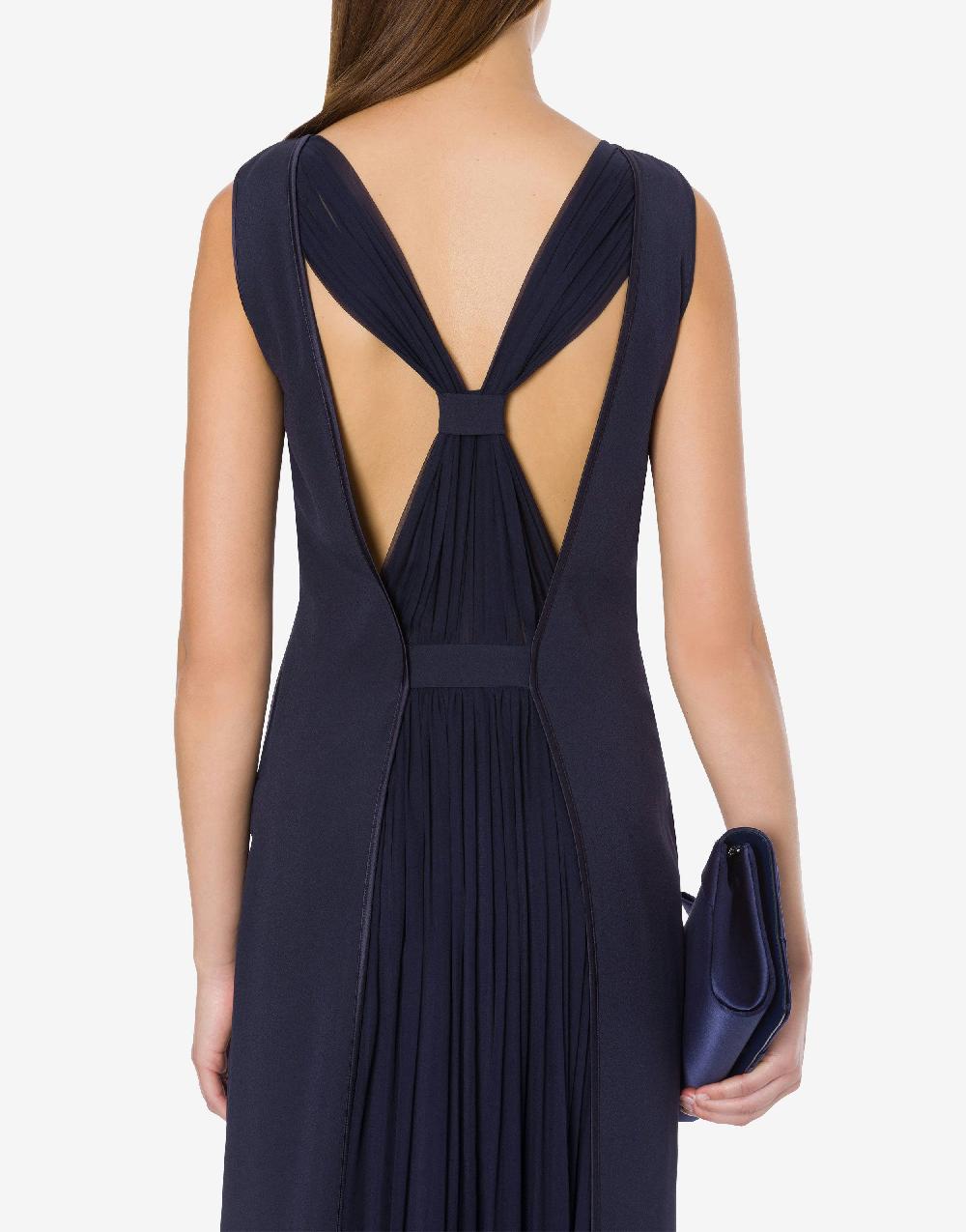 Alberta Ferretti Abito Lungo In Enver Satin