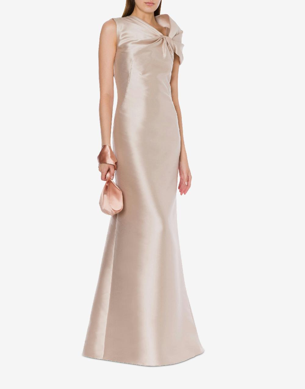 Alberta Ferretti Abito Lungo In Mikado Cocktail